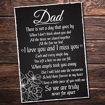 Red Ocean Love And Miss You Dad Memorial Grave Plaque Father S Day
