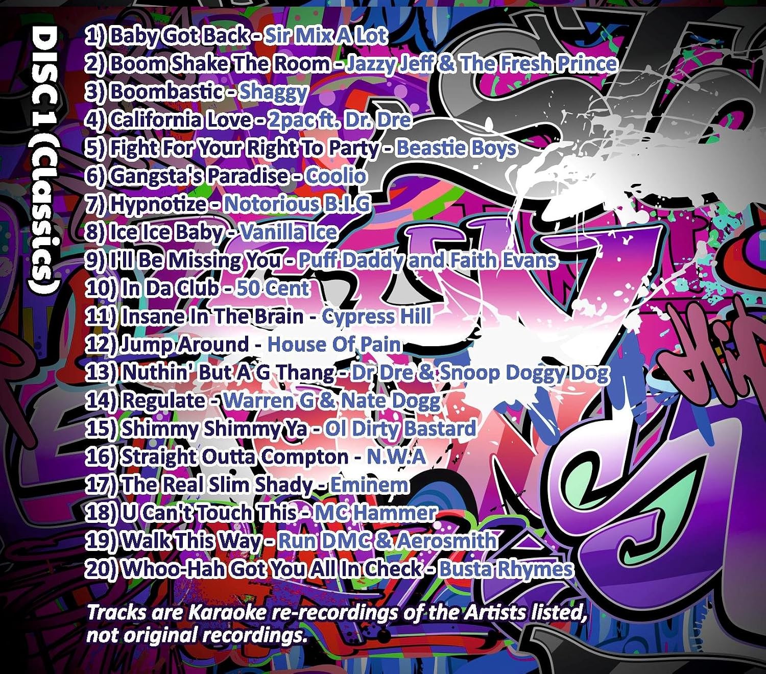 Mr Entertainer Big Karaoke Hits of Rap - Double CD+G (CDG) Pack. 40 Top Songs - Image 3