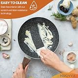 Nuovva Non Stick Pots and Pans Set Induction 8pc Marble Coating with Lids view 5