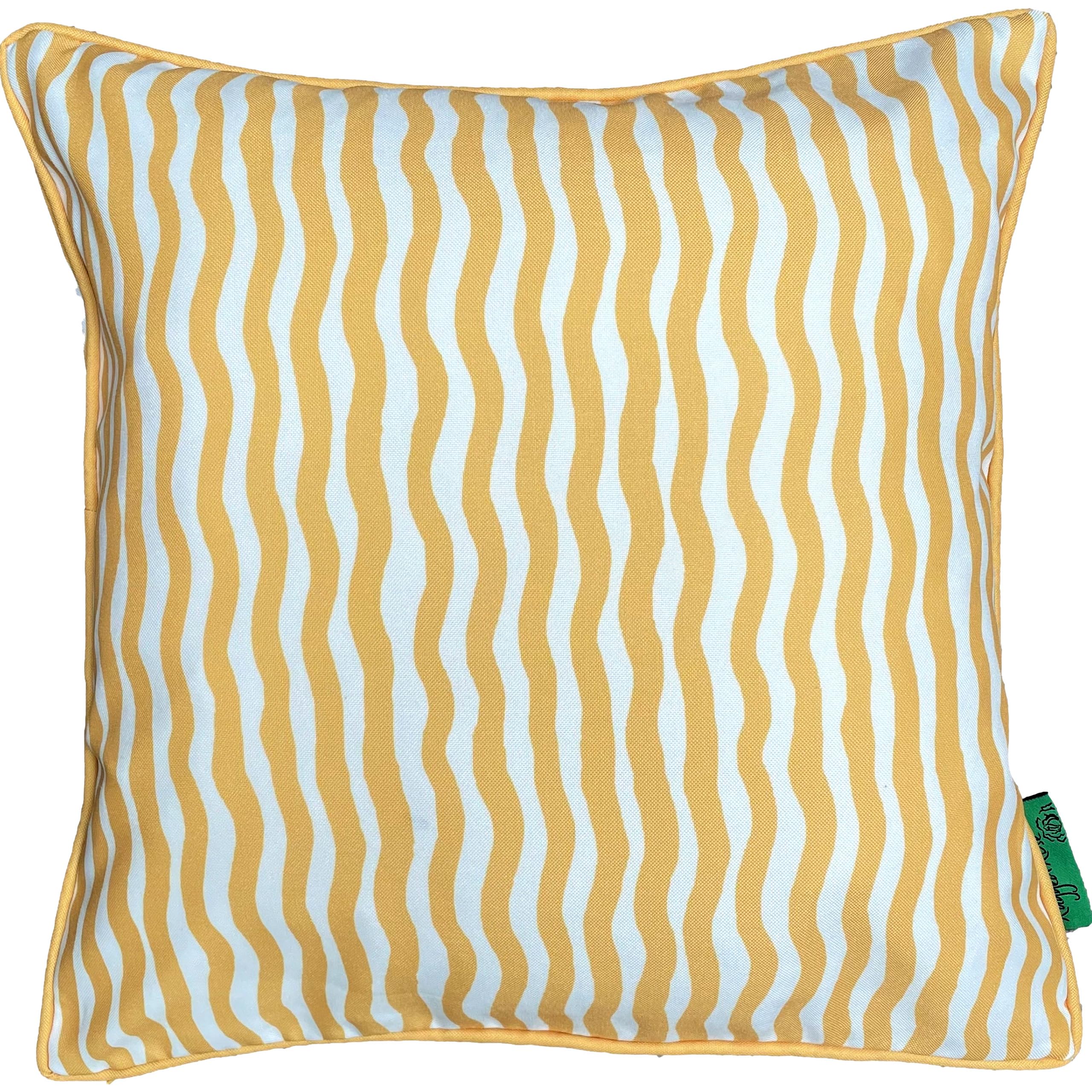 Ragged Rose Showerproof Garden Cushion with Inner Pad - 44 cm x 44 cm Printed Stripe Sofa & Outdoor Cushions for Garden & Patio - Non-Fading & Reversible