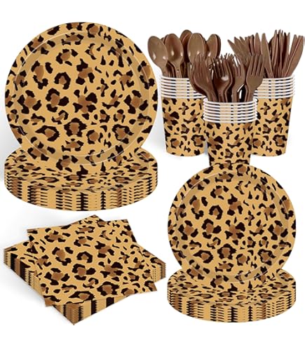 Leopard Print Disposable Table Covers (Pack Of 3) - 51x87 Inch Safari Theme Party Supplies - View #5