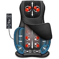 Snailax Shiatsu Massage Chair - Neck Back Massager with Heat & Compress, Full Back Massage Seat Cushion Portable Chair Massag