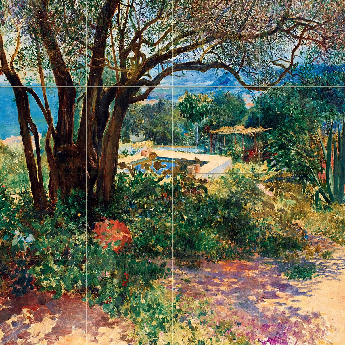 OLD OLIVE TREE by G. Rochegrosse Tile Mural Kitchen Backsplash Marble ...