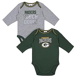 Gerber Unisex Baby NFL 2 Pack Long Sleeve Onesie