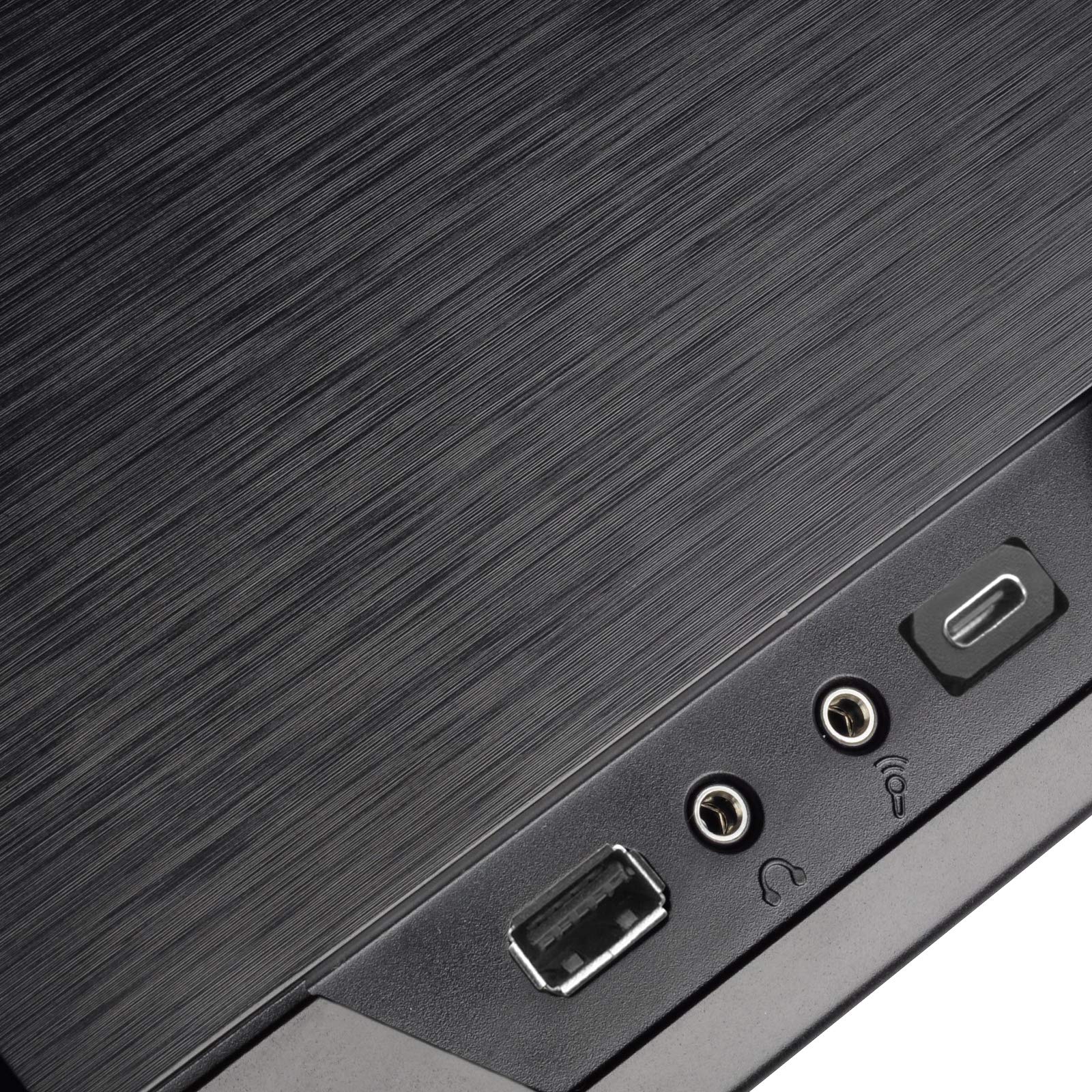 SilverStone Technology Home Theater Computer Case (HTPC) with Faux Aluminum Design for ATX/Micro-ATX Motherboards and New USB Type C Front Port, SST-GD09B-C