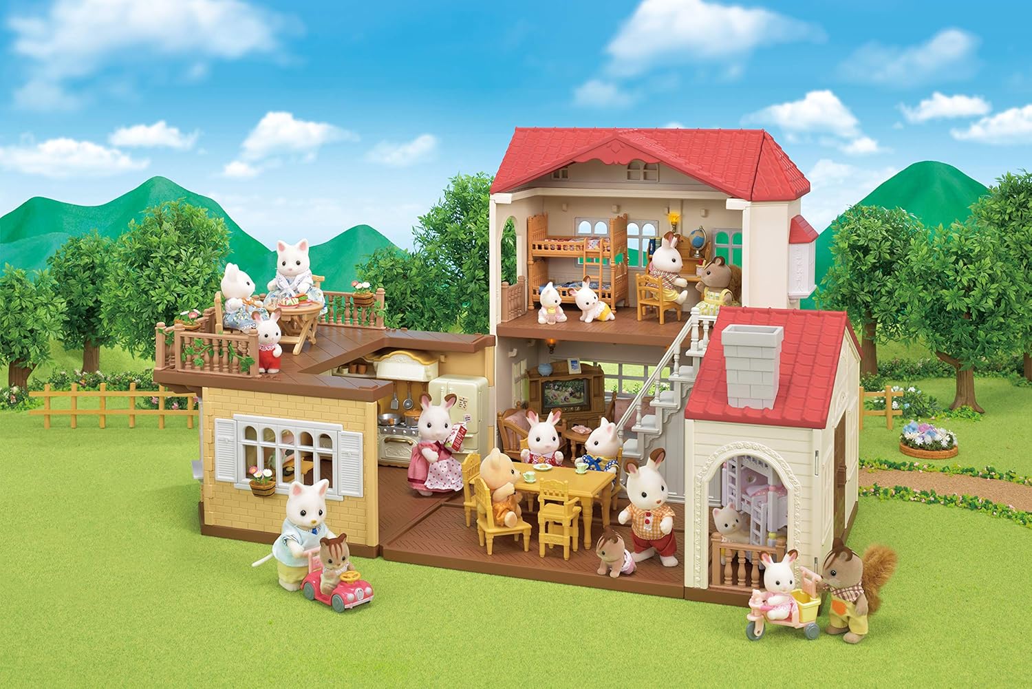 sylvanian families red roof mansion