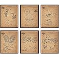 BigWig Prints - Vintage Harley Davidson Motorcycle Patents, Collectible Motorcycle Wall Art, Harley Davidson Decor Pictures, Home Wall Decorations - Set Of 6 (8x10) Unframed