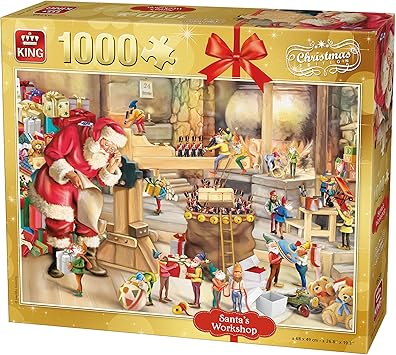 King Puzzle De Noel Atelier Du Pere Noel 1000 Pieces Kng05350 Amazon Fr Jeux Et Jouets