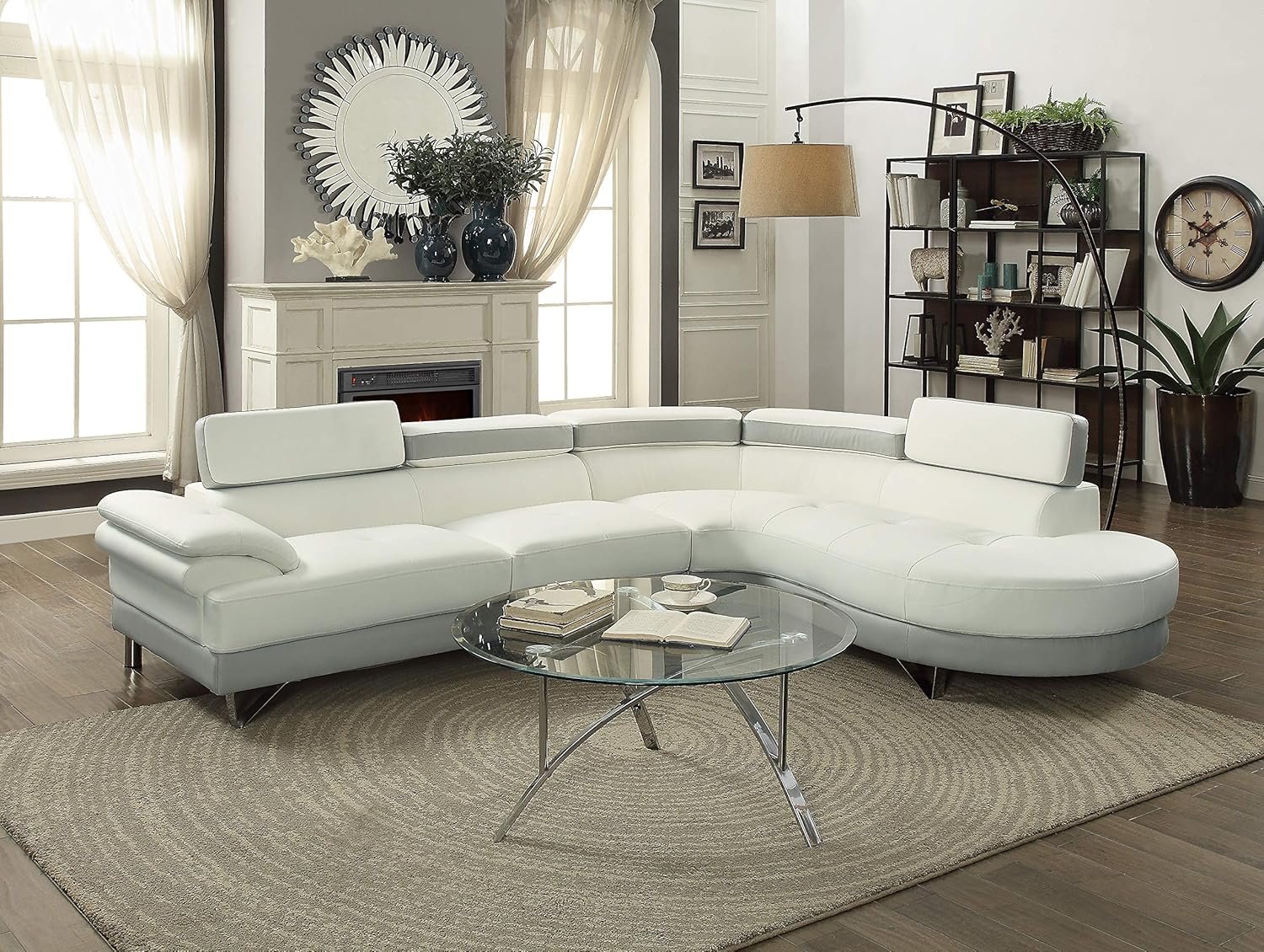 Amazon Com Hollywood Decor Vanadzor 2 Piece Sectional Sofa