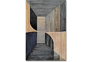 NANKAI Art Contemporary Minimalist Black and tan Texture Art Oil Painting 45x30 inch Wall Abstract Art Oil Painting Home Wall Decoration