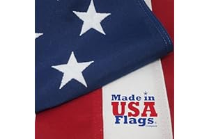 Made in USA Flags Co - 5x8 American Flag - Heavy Duty USA Flag with Premium PolyMax Polyester, Sewn Stripes, & Embroidered Stars - All Weather American Flags for Outside - FMAA Certified, US Made