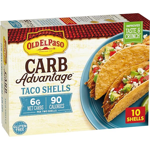 OLD EL PASO CARB ADVANTAGE CRUNCHY TACO SHELLS,...
