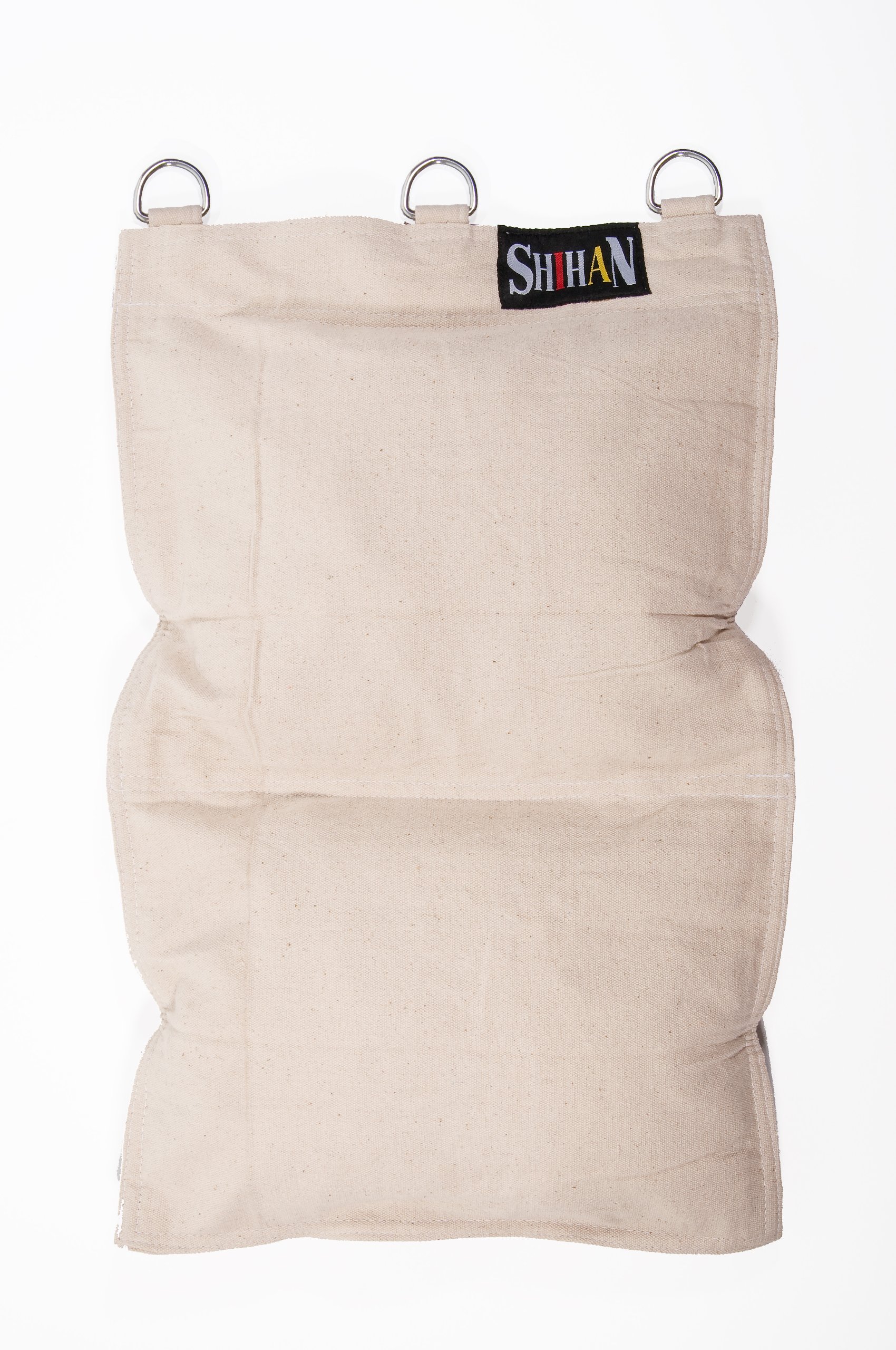 XTRAFITNESS SAND WALL BAG Wing Chun WALL STRIKE BAG Canvas Wall Bag 2 Section - White