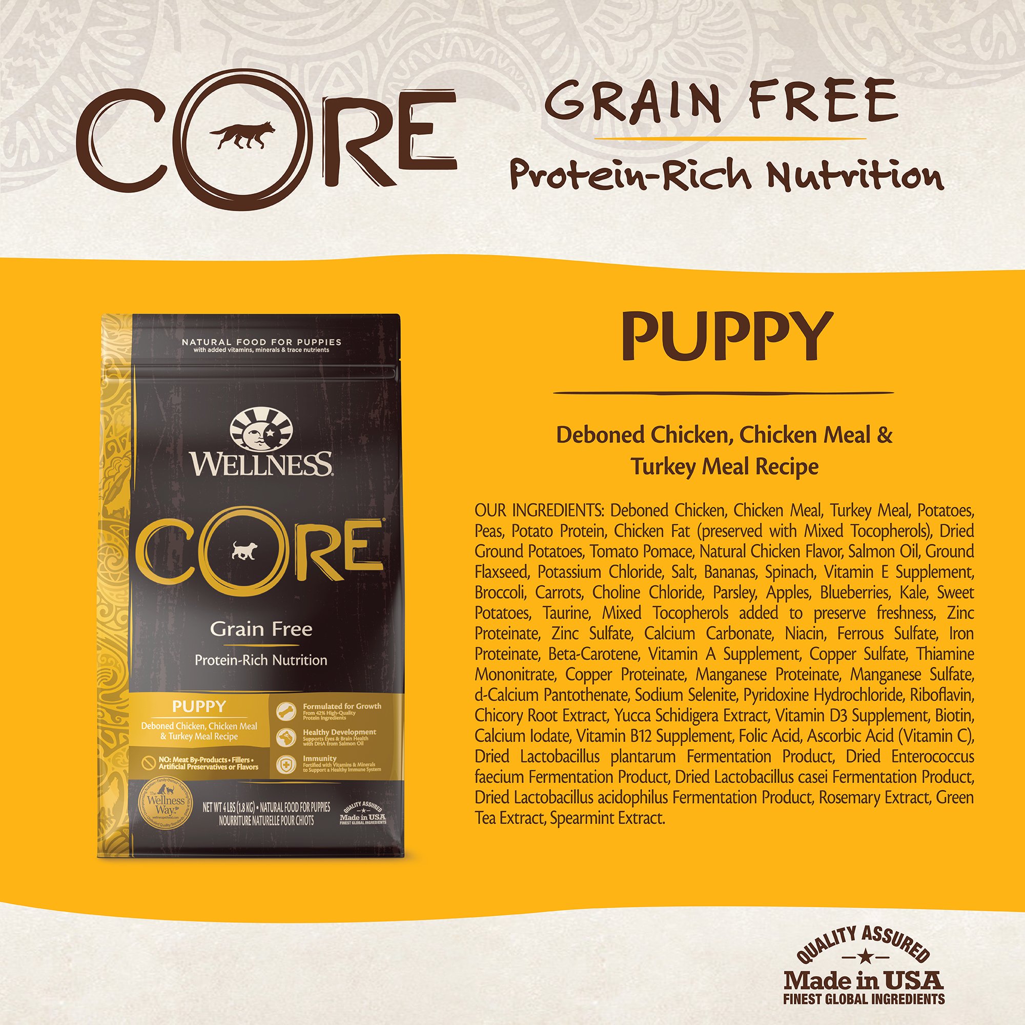 Wellness Core Natural Grain Free Dry Dog Food Puppy