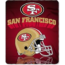 Amazon.com : NFL San Francisco 49ers Gridiron Fleece Throw, 50-inches x  60-inches : Sports Fan Throw Blankets : Sports u0026 Outdoors