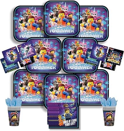 Amazon Com Party Pack Bundle The Lego Movie 2 Bundle Seats 8