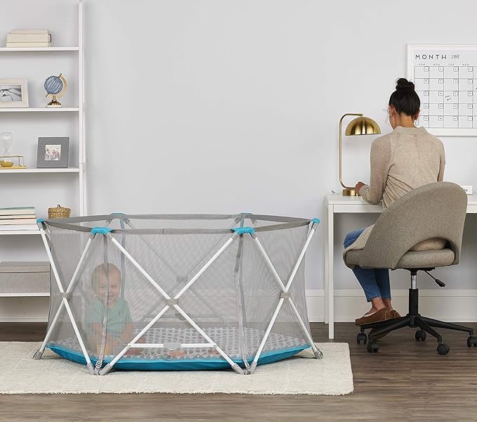 Regalo My Portable Play Yard Deluxe with Removable Pad, Indoor and