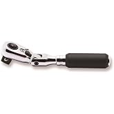 Ko-ken 2726ZB-3/8 Z-Series 1/4" Body 3/8" Sq. Dr. Flex Ratchet QR 72 Teeth | Versatile 114mm flexible head ratchet featuring a 1/4" body, 3/8" square drive, quick release button, and 72 teeth.