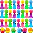 Cagemoga 30 Pieces Jumping Spring Toys Colorful Jumping Emoji Popper Spring Launchers Toy Creative Cute Bouncing Dolls Spring Launchers Bouncy Ball for Kids Playing Gifts Party Favors, Random Color