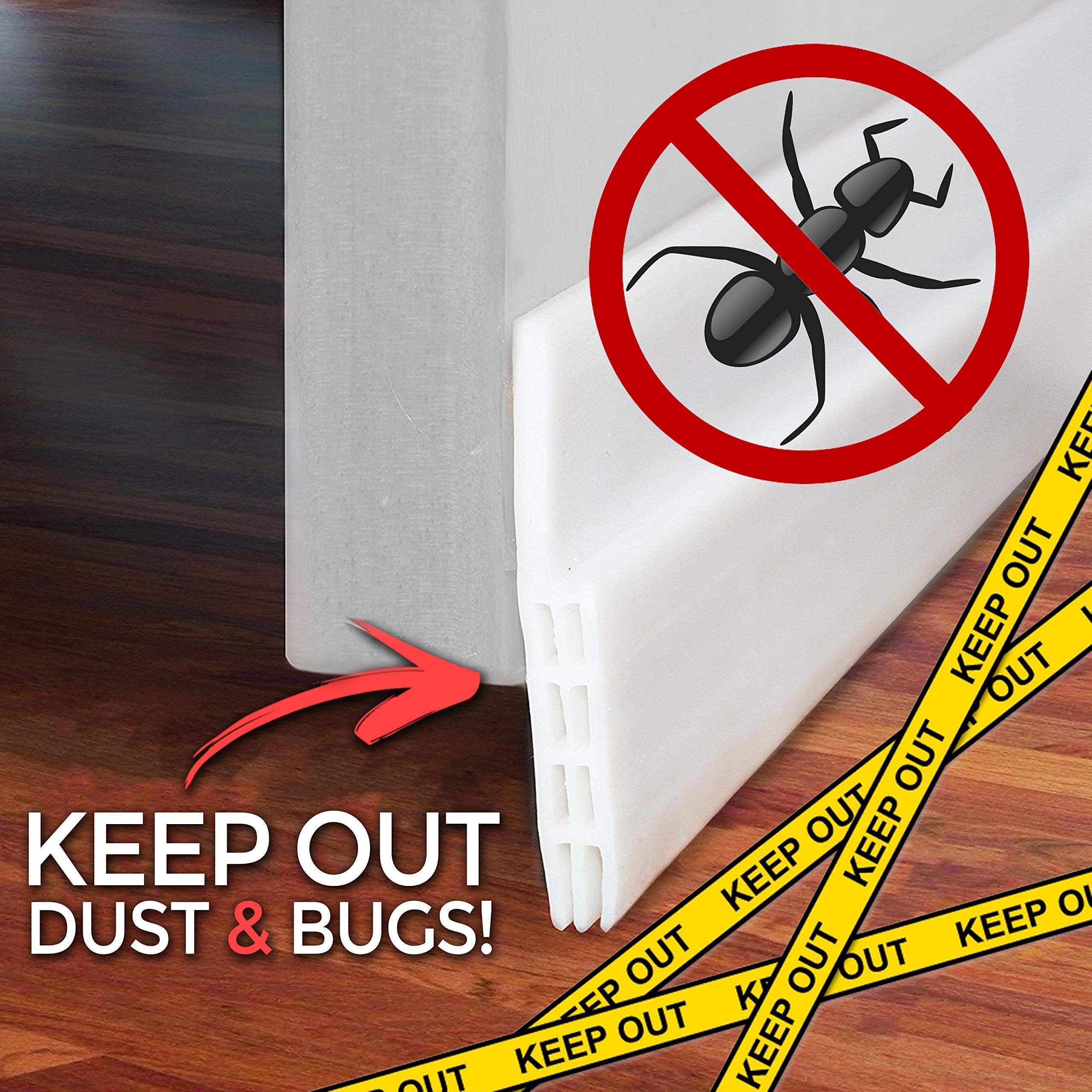 Soundproof Weather Stripping Door Kit White 39 Feet Self Adhesive