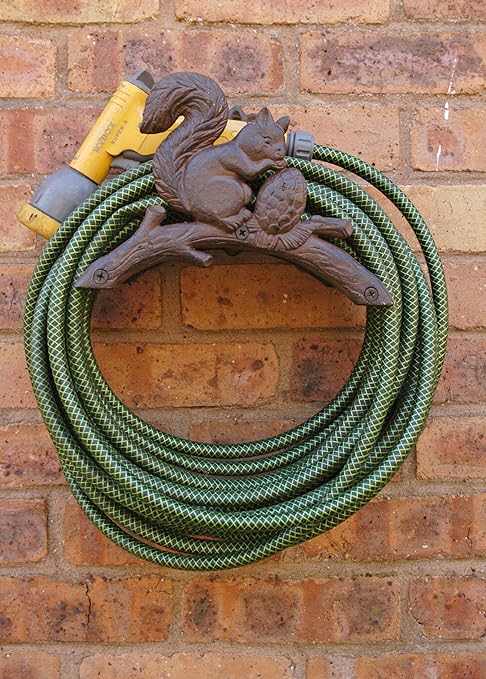 Cast Iron Squirrel Hose Pipe Holder - Two Colours Available (Rustic