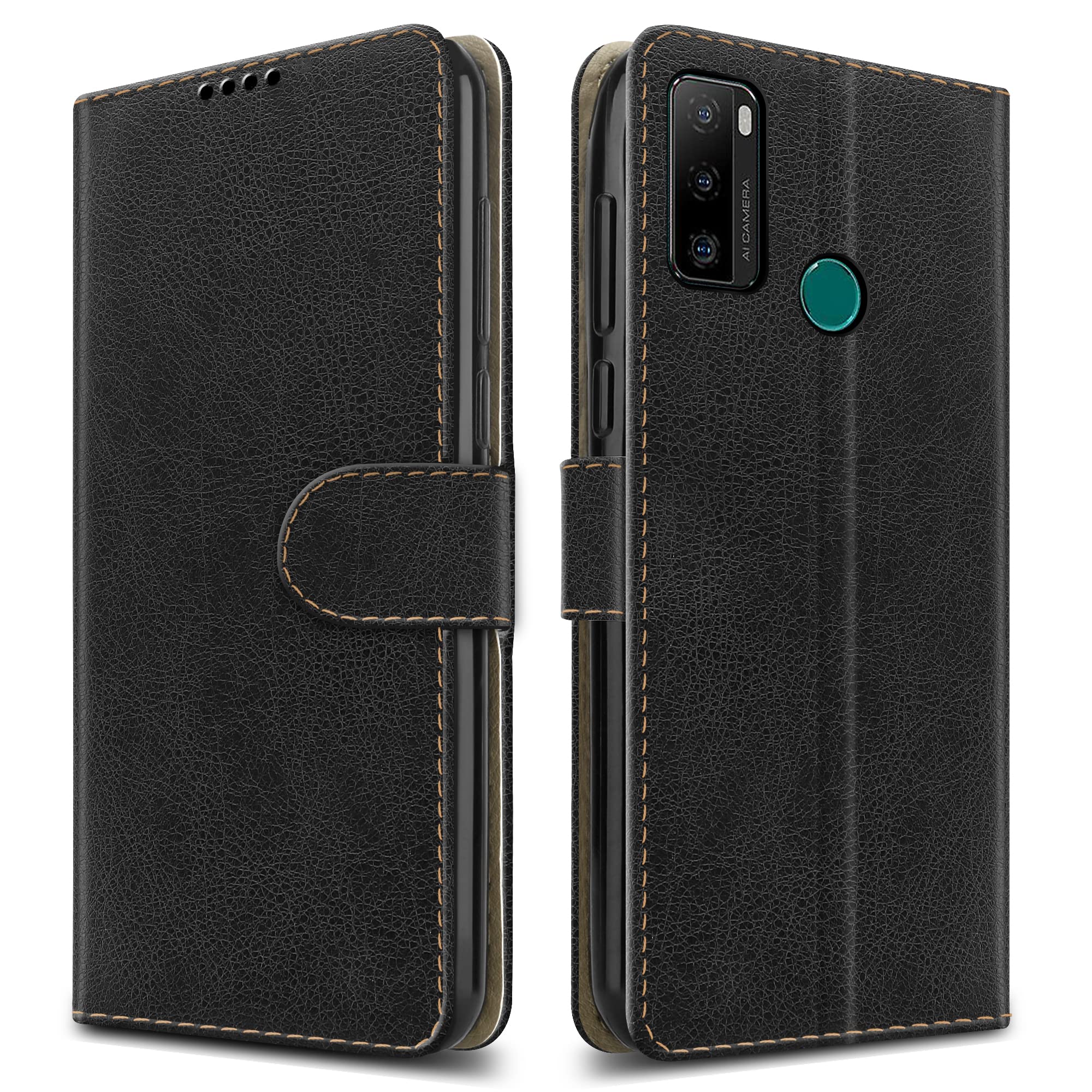 PIXFAB For Ulefone Note 10 Leather Phone Case, Magnetic Closure Full Protection Book Folio Design, Wallet Case Cover [Card Slots] and [Kickstand] For Ulefone Note 10 (6.52") - Black