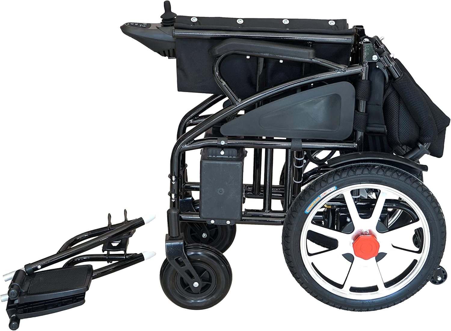 Electric Wheelchair Electric Power Wheel Chair Motorized Foldable Mobility Scooter Wheelchair Automated Wheelchair (RED): Health & Personal Care