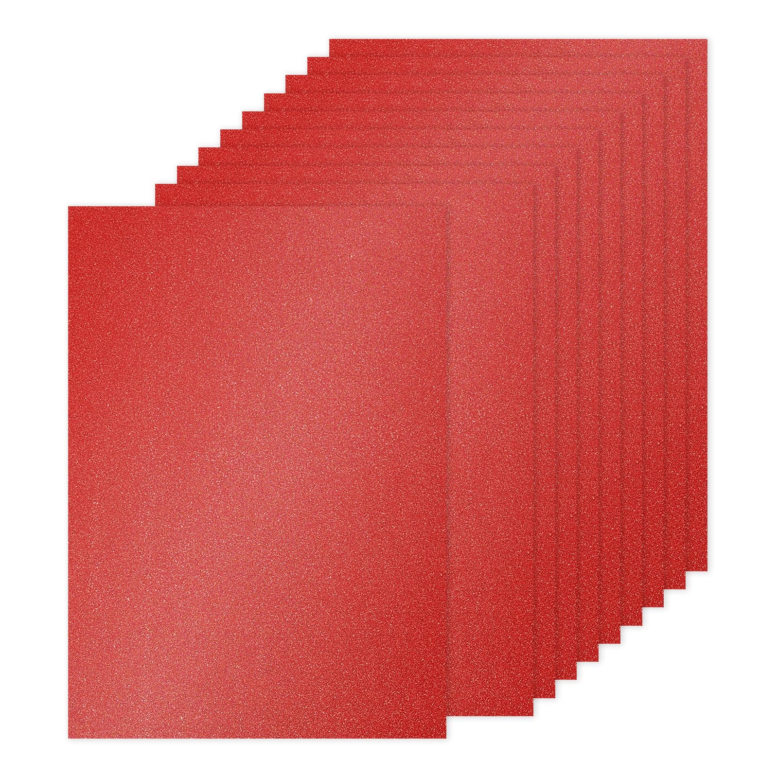 PATIKIL 20Sheets Bright Red Glitter Cardstock Paper, A4(8.3x11.7 Inch) 250gsm Premium Sparkly Paper Craft Cardstock Paper for Scrapbook Card Making DIY Art Projects Wedding Party