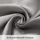 NTBAY Silk Satin Pillowcases 2 Pack 50x90 cm Dark Grey Envelope Closure view 2