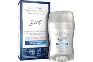Secret Clinical Strength Clear Gel Antiperspirant and Deodorant, Completely Clean, 45 g
