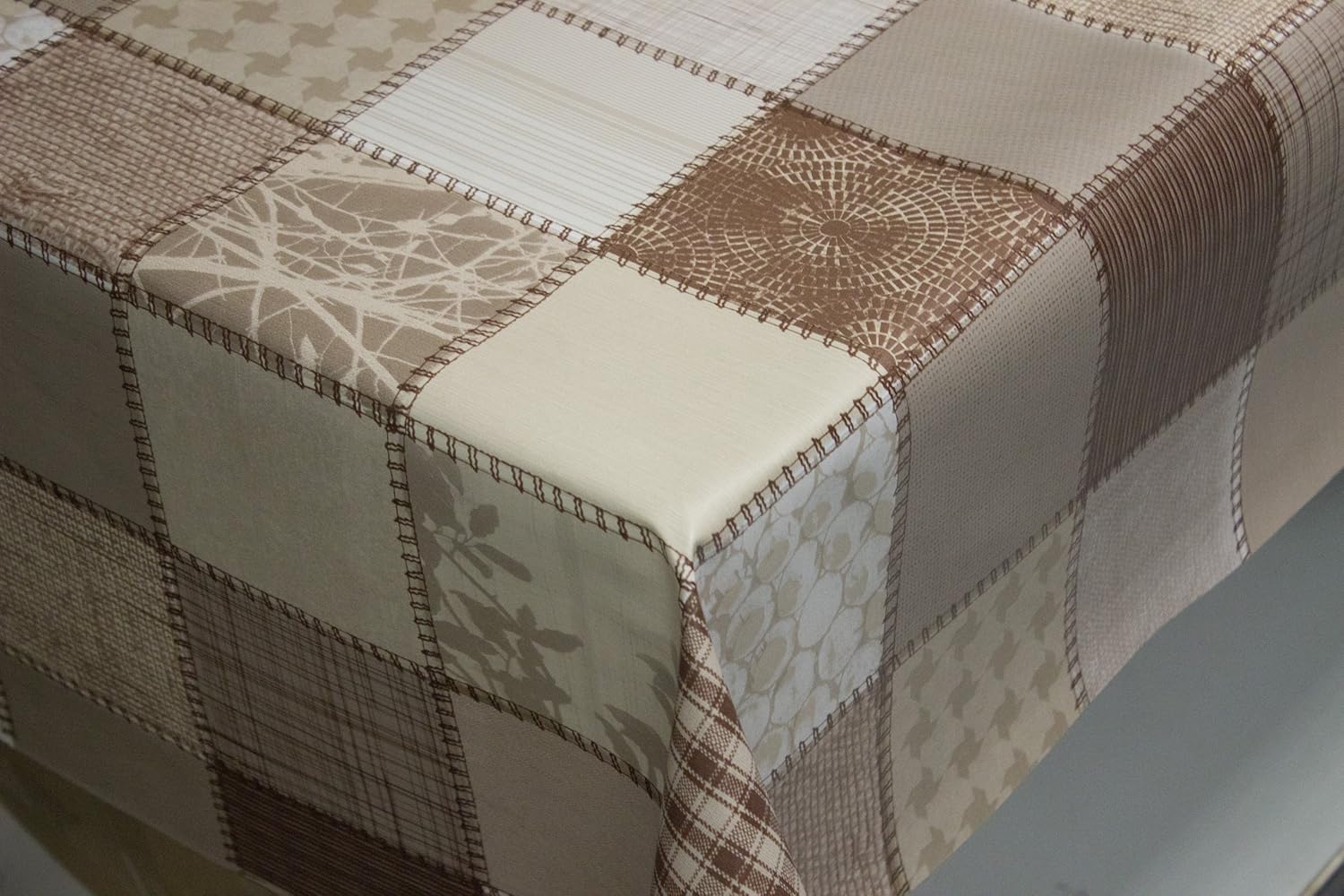 PVC TABLECLOTH OILCLOTH Wipe Down Fleece Back Cloth Table Protector T1