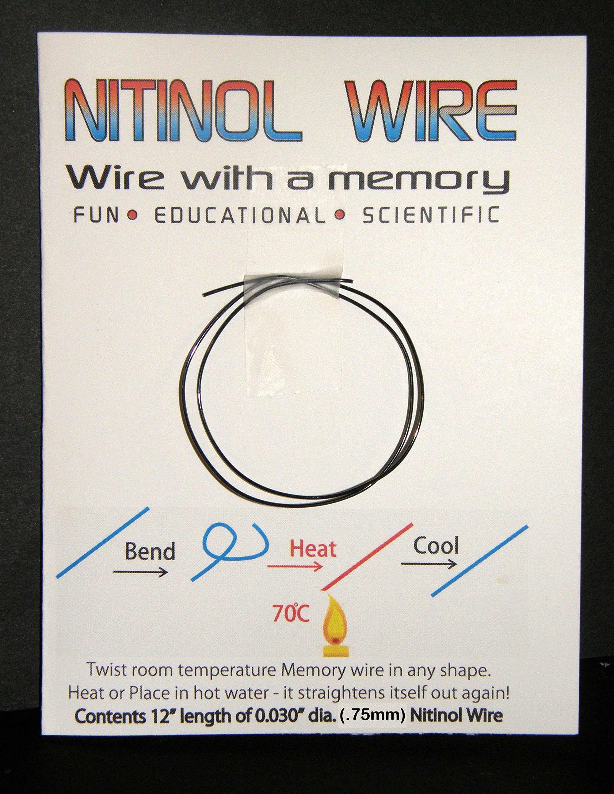 Nitinol Memory Wire 12" Length x .03" Diameter Buy Online in UAE