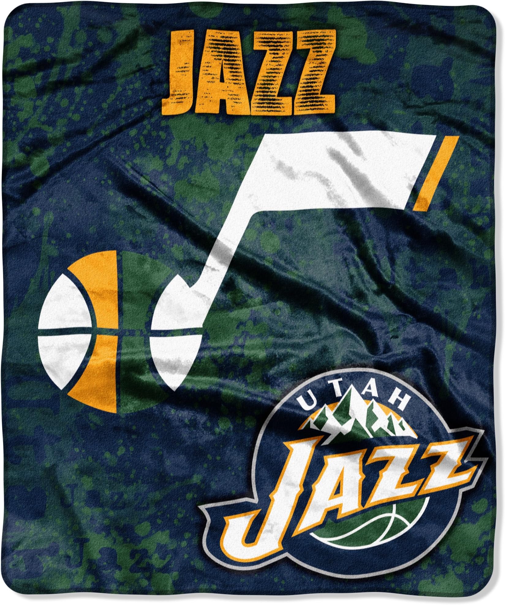 NBA Utah Jazz "Dropdown" Raschel Throw Blanket, 50" x 60"