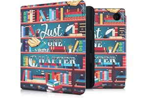 kwmobile Case Compatible with Kobo Sage Case - eReader Cover - Library Motto Multicolor