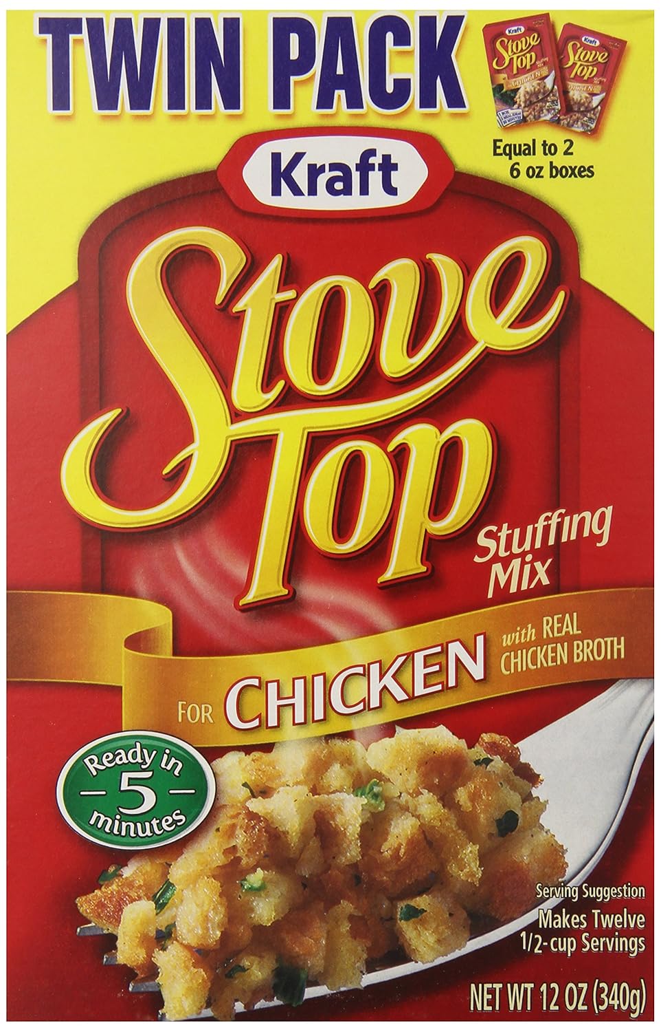 Amazon Com Stove Top Stuffing Mix Chicken Twin Pack Pack Of 9 Packaged Stuffing Side Dishes Grocery Gourmet Food