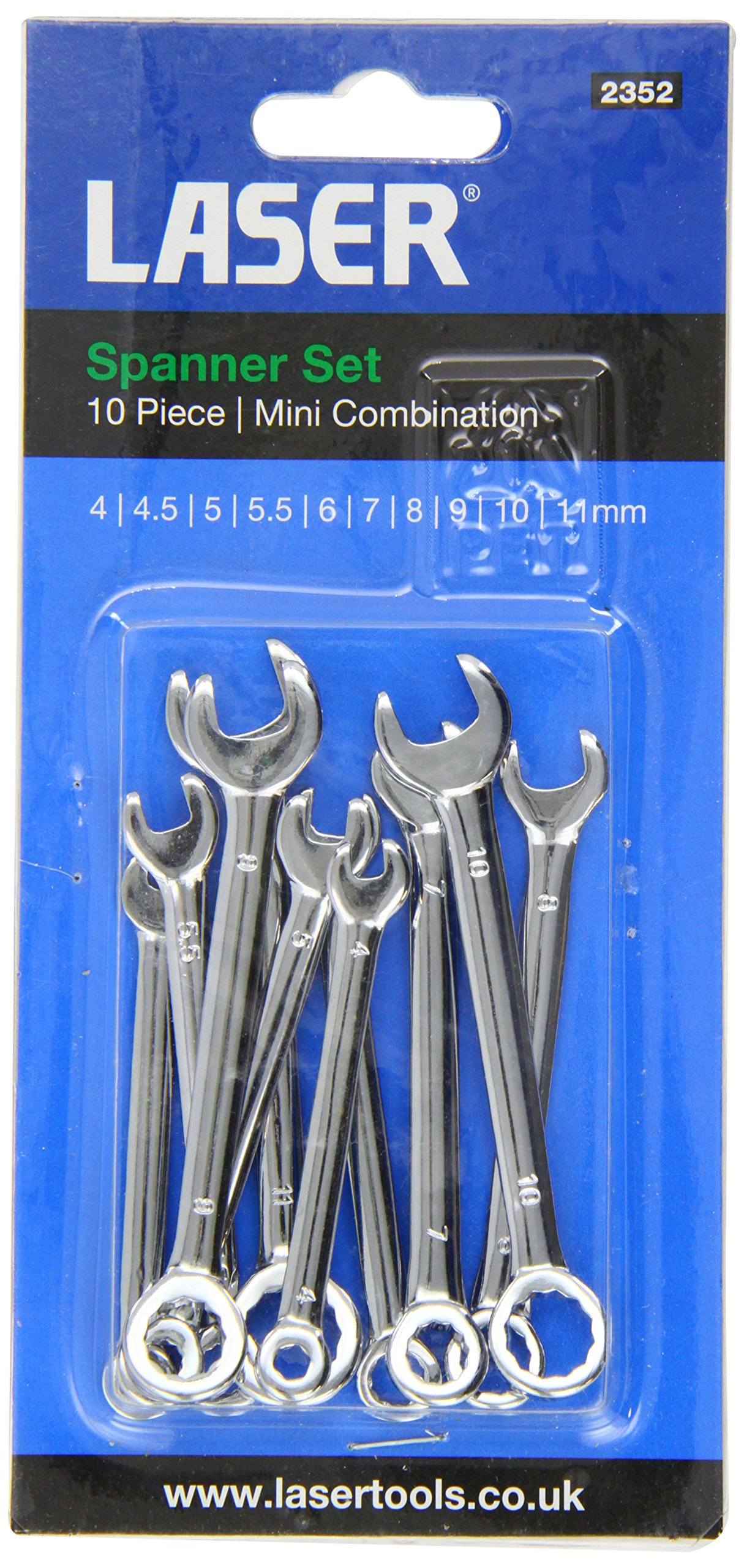 Laser 2352 Mini Combination Spanner Set 10pc