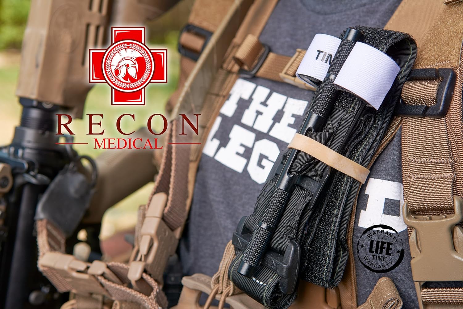 Recon Medical BLK-1PAK-FBA Tourniquet - (Black) Gen 3 Mil-Spec Kevlar Metal Windlass Aluminum First Aid Tactical Swat Medic Pre-Hospital Life Saving Hemorrhage Control Registration Card 1 Pack: Industrial & Scientific