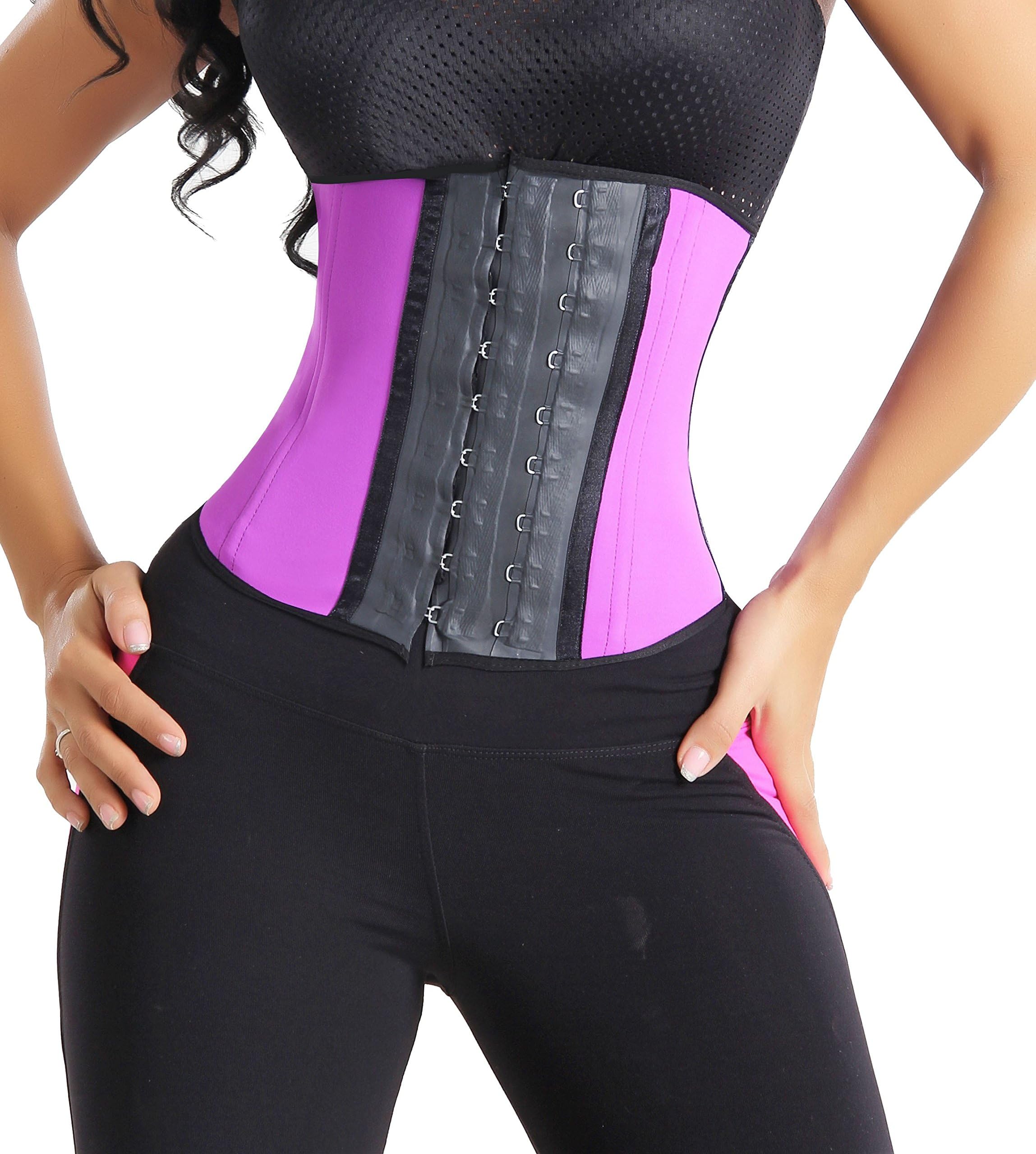 RCW Women's Sports Waist Trainer Latex 3 Hook Cincher Shapewear