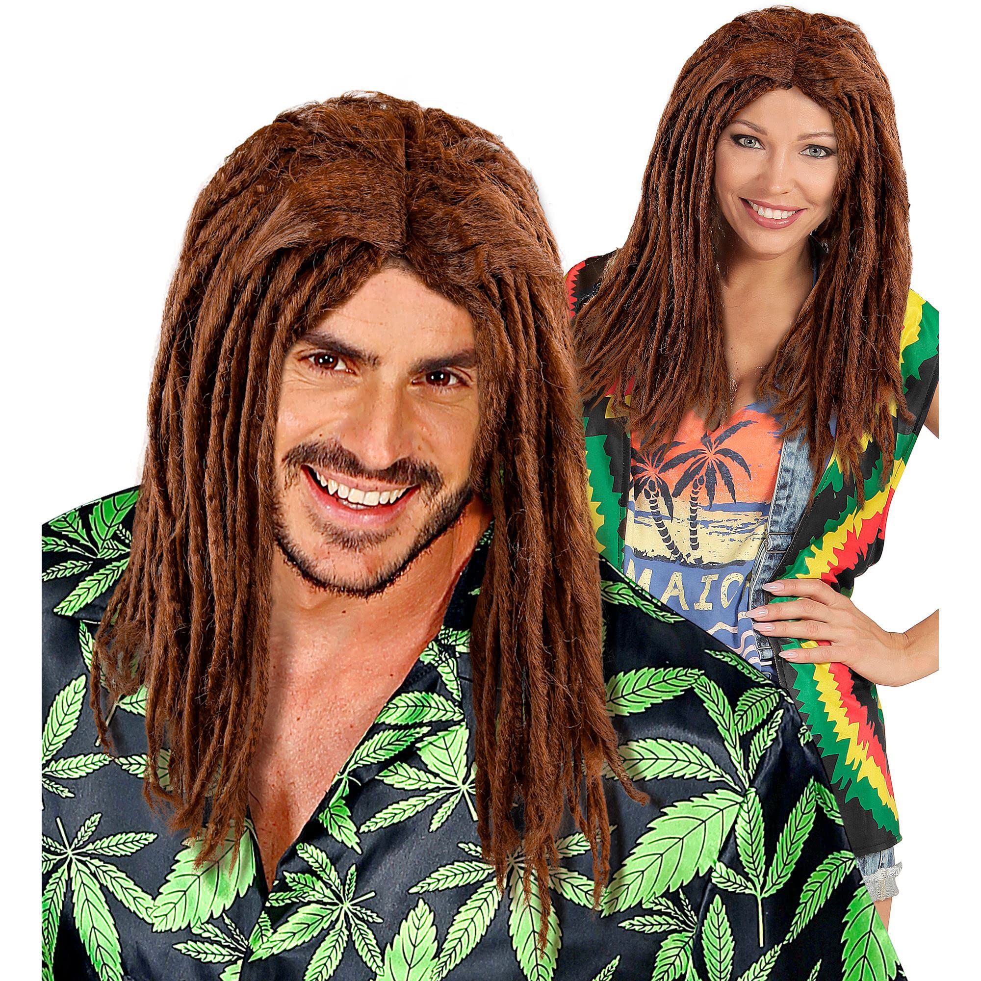 Widmann Dreadlocks Wig National 60's Fancy Dress - Brown