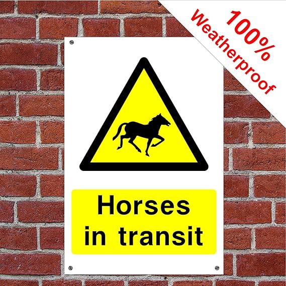 Pferde im Transit-Schild oder Aufkleber – verschiedene Größen (300 mm x 400 mm) Vinyl-Aufkleber
