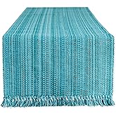 DII Variegated Tabletop Collection, Table Runner, 13x72, Teal