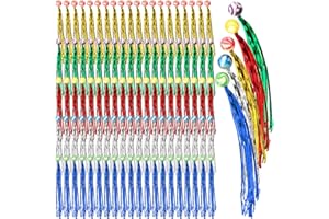 Leyndo 24 Pcs Comet Balls Rubber Bouncy Balls Bulk with Colorful Streamers Mini Ball with Tail for Birthday Party Favors Piñata Goodie Bag Stuffers, Assorted Colors