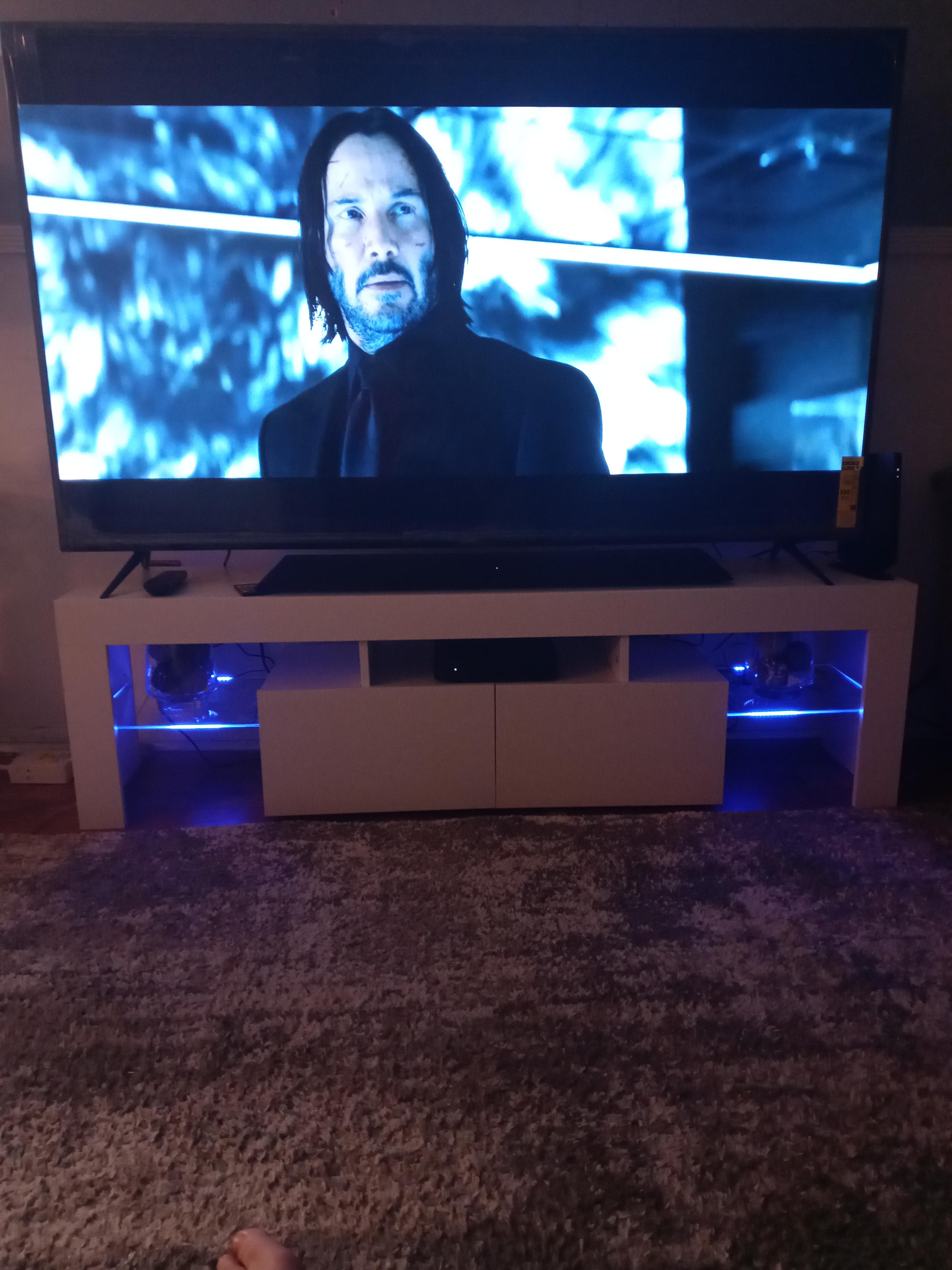 33/mo Finance AUXSOUL High Glossy TV Stand with RGB LED Light 63