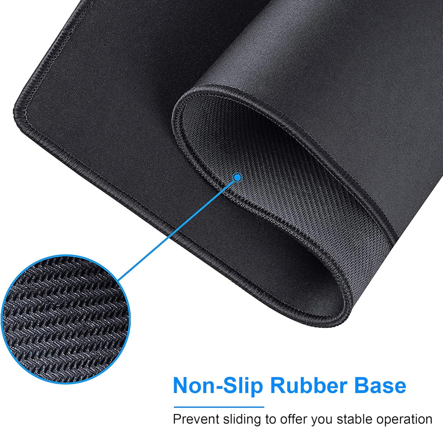 MROCO Large Gaming Mouse Pad Pack with Stitched Edges NonSlip Rubber