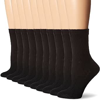 Hanes Women's 10-Pair Value Pack Crew Socks