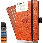 Dingbats* Wildlife A6 Plain Pocket Notebook - PU Leather Hardcover - Small Writing Journal for Work, Travel - Pocket, Elastic Closure, Bookmark