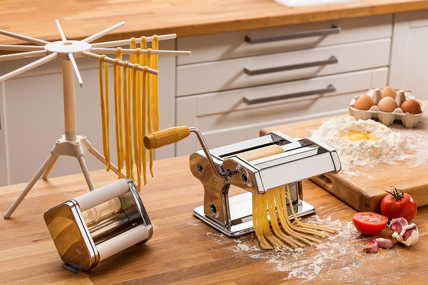 Premier Housewares 2560008 From Scratch Multi Pasta Maker Set - Silver, Set of 4 20 x 21 x 15 cm - Image 3