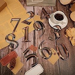 Jetec 10 Pcs House Numbers 3D Door Mailbox Numbers