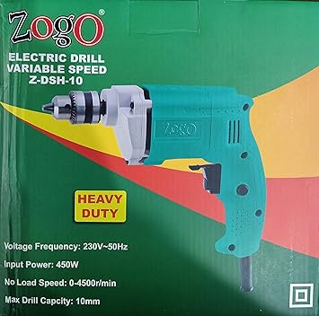 Zogo10mm Reversible Heavy Duty Hammer Drill Machine