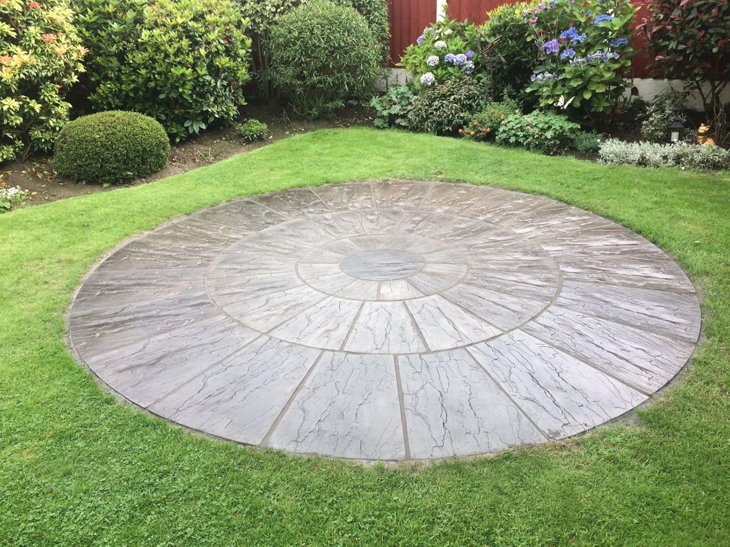 Stein Beton Kreis Terrasse Pflastersteine Set 3 0 Meter Amazon De Garten